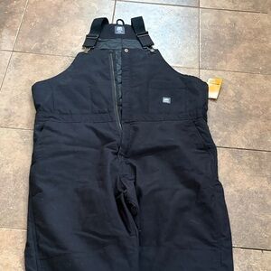 Men's Black Insulated Overalls